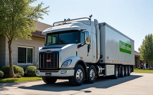 Lastbil för bulkleverans av pellets